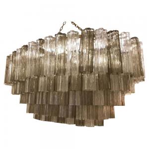 Art Deco Murano Glass Chandelier in the style of Venini